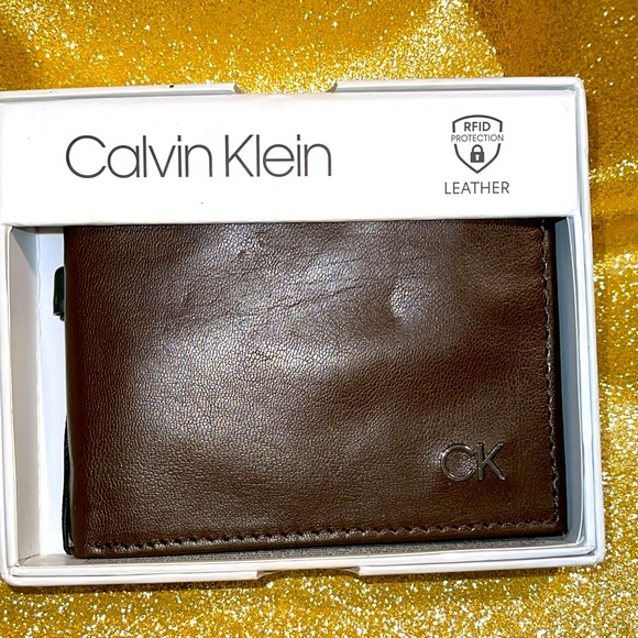 Calvin Klein Other - Calvin Klein Brown leather men’s wallet.